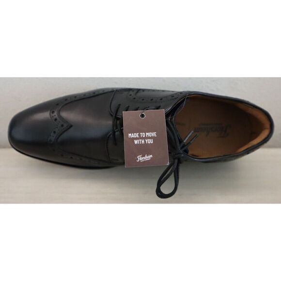 Florsheim 12198-001 Men's Sz 9W Black Leather Conetta Wing Tip Oxfords - Picture 8 of 13